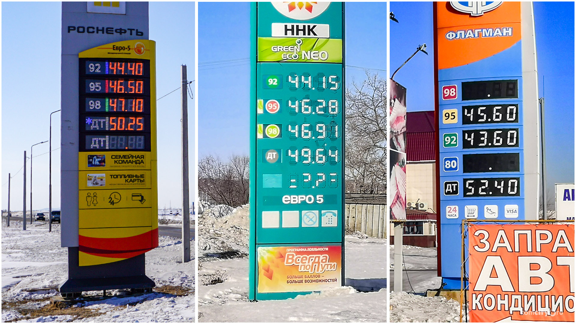На заправках Комсомольска-на-Амуре вновь выросли цны на бензин
