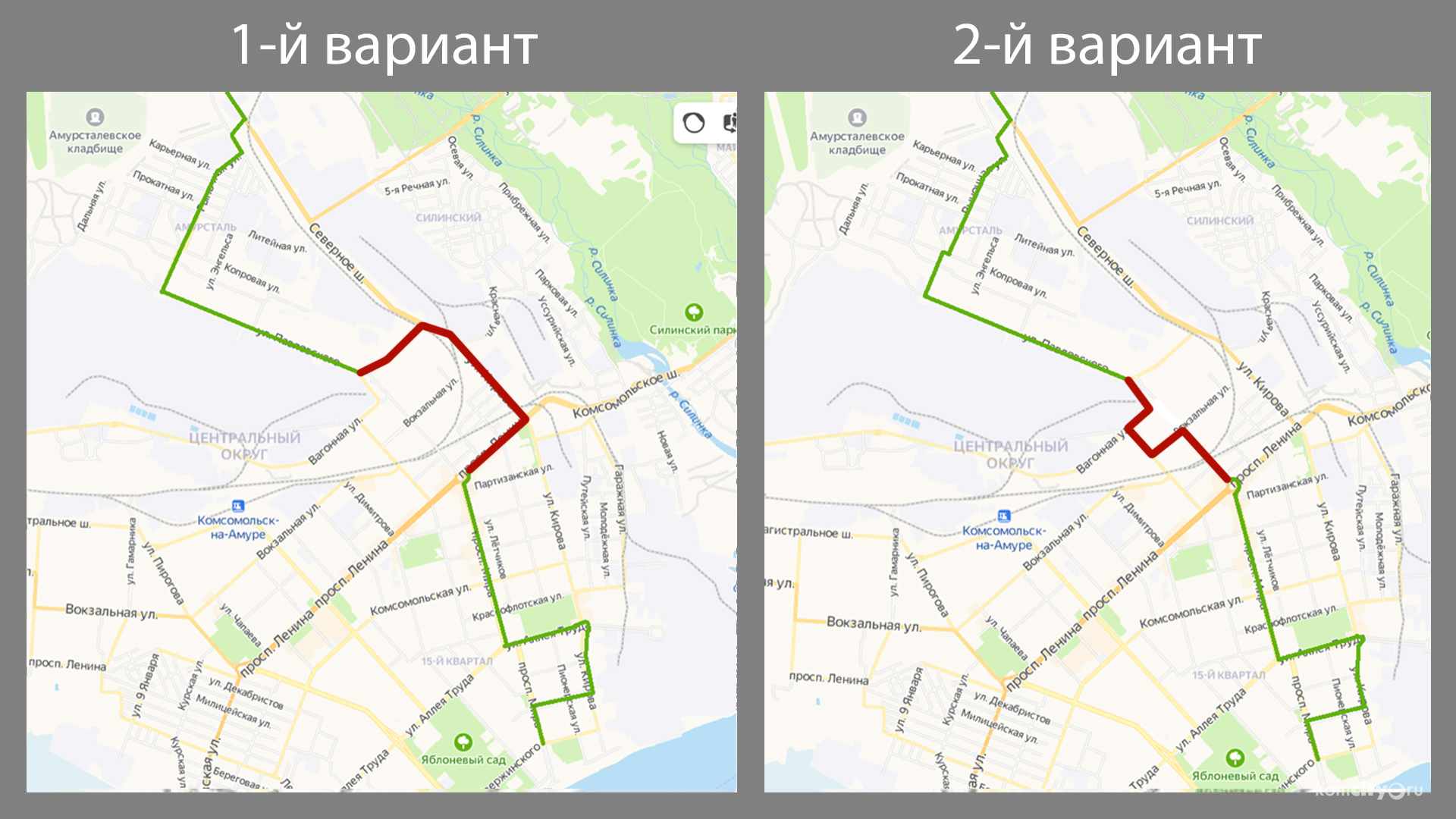 Карта комсомольска на амуре транспорт автобус