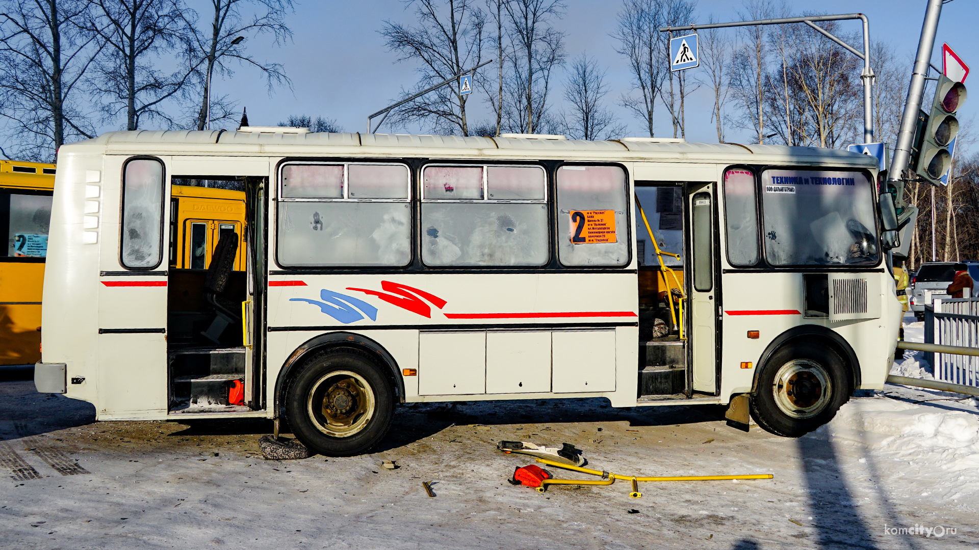 ДТП С автобусом ПАЗ И самосвала